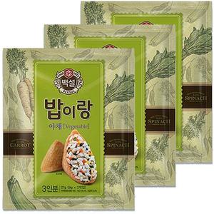 뿌려 밥 간식 CJ 밥이랑야채 27gX5개 아침식사 도시락 밥에 먹으면