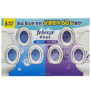 [페브리즈] 화장실용 비치형 더블액션 6ml 6개 무료배송