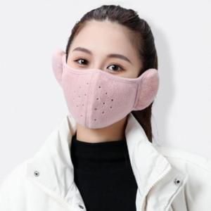 방한용페이스커버 따뜻한 추위방지 보온 히트마스크 두꺼운마스크 핑크