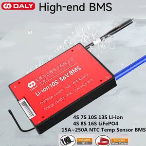 NTC 온도 센서가 있는 Daly LiFePO4 이온 BMS 18650 PCB PCM용 12V 24V 36V 48V 15A 20A 30A 40A 60A 80A 100A 150A
