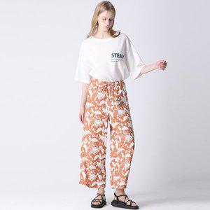 [리스트]보테니컬 프린트 스트링 와이드 팬츠_P342002050