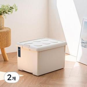프랑코홈 국내 제조 리빙박스, 베이지, 62L, 2개 one option