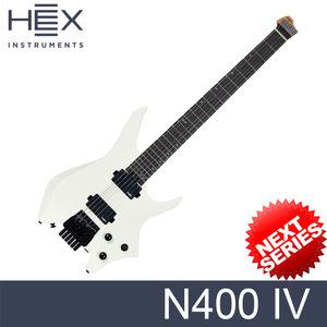 헥스 N400 IV 헤드리스 일렉기타 아이보리 색상