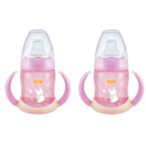 누크 아기 러너컵 야광 스파우트컵 150ml 핑크 X2개