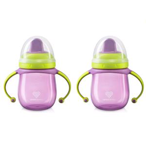 유미 아기 유아컵 이지그립 스파우트컵 220ml 퍼플 X2