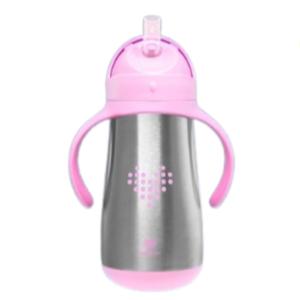 유미 아기 유아 스텐 빨대컵 보온 보냉 350ml 퍼플