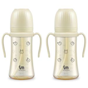 토비앤몰리 유아 물컵 빨대컵 돗바니 바닐라 280ml X2