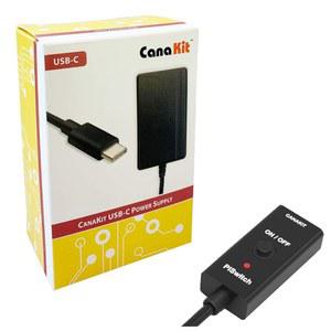 CANAKIT 3.5A 라즈베리 파이 4 (USB-C) 공급 포함) 장치(파이스위치 전원