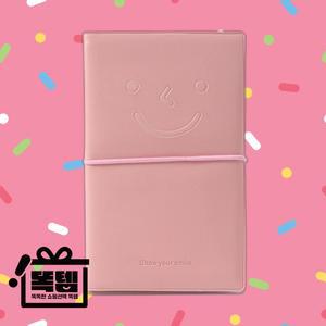 수첩다이어리 가죽일기장 사무실 회사업무 휴대용수첩 연핑크 5p 똑템