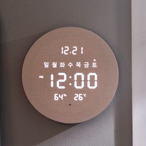 플라이토 무선 루나 데이 온습도 3D LED 전자 디지털 벽시계 개업 이사 집들이 입주 선물 거실 사무실 시계