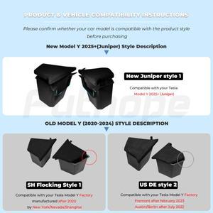 테슬라 모델 Y 용 Futhope 자동차 트렁크 사이드 스토리지 박스 주니퍼 몰려 들고 커버 매트 파티션 보드 S
