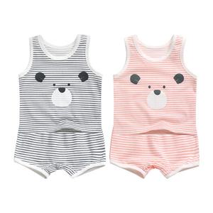 여름아기옷 퓨어곰 쟈가드내의(나시) 유아동상하복 유아내복_그린베베