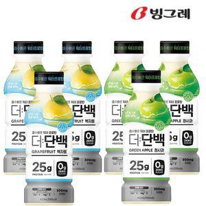 빙그레 더단백 워터 프로틴 드링크 400ml (청사과3입+백자몽3입) 단백질 음료
