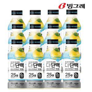 빙그레 더단백 워터 프로틴 백자몽 드링크 400ml (12입) 단백질 음료