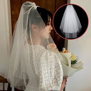 셀프 웨딩 촬영소품 베일 면사포 숏