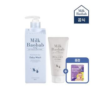 베이비워시500ml+딥케어크림160g +보솜이체험팩)
