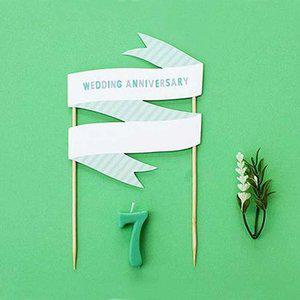 MESSAGE CAKE TOPPER wedding anniversary (WFH2I48)