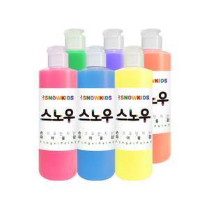[SNOWKIDS] 엄마표미술놀이 스핑 스노우물감250ml 6색세트 유아물감 퍼포먼스