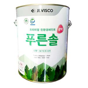 푸른솔 광택 내부용 백색 4L 광택수성 페인트