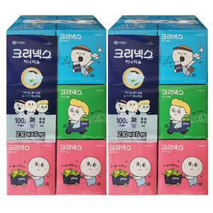 크리넥스 각티슈 디럭스 미니 230매 6입x2 곽티슈 곽휴지 갑휴지 미용