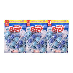 브레프 파워액티브 파워볼 변기세정제 퍼시픽 오션 50g x2입 x3개