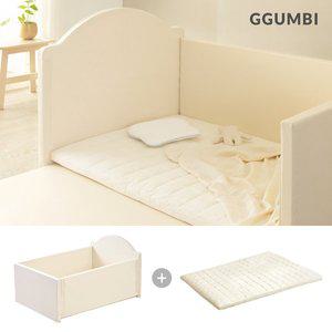 [꿈비]60cm  하이가드 아기 범퍼침대(대형)+미미루 토퍼 90x140cm