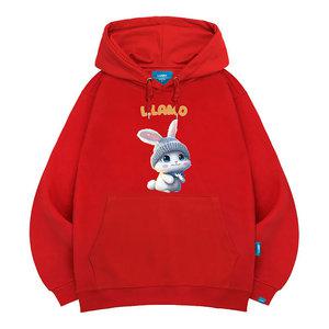 엘라모 기모H 라모래빗 후드티 남녀공용 빅사이즈 M~4XL