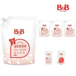 비앤비 유아 섬유유연제 자스민향 1500ml 리필형 4입+증정품