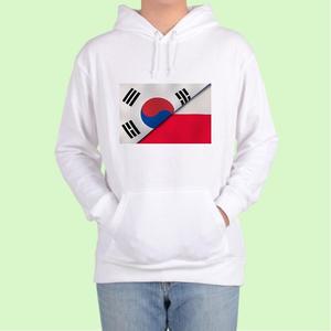 [OFKN43SQ]대한민국 폴란드 국기 전쟁 맞춤 후드티