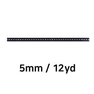 [OFM65618]리본 골직 스티치 롤 폭 5mm  검정