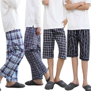 남성 특면 체크 7부 9부 슬레진저 남자 잠옷 빅사이즈 홈웨어 잠옷바지 하의
