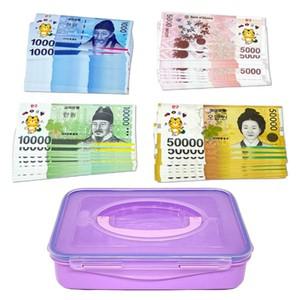 유치원교구 시장놀이 계산하기 가짜화폐 100장 역할극소품 어린이집 지폐 진열대 집콕