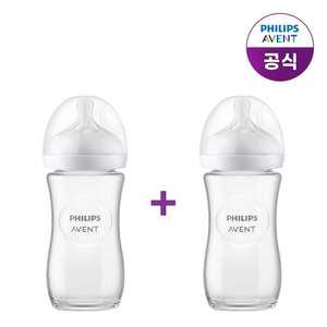 필립스 아벤트 아기편한 유리 젖병 240ml 1P (1m+ 젖꼭지 포함) SCY933/01(1+1)