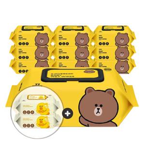 아이러브베베 라인프렌즈 브라운 물티슈 10팩 + 휴대용 2팩