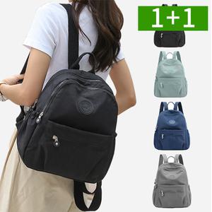 1+1 여성 백팩 배낭 책가방 가벼운 나일론 학생 여자 미니 여행가방