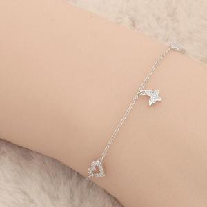 [BZI019I1_51](국내제조)버터플라이 은팔찌(17cm+3cm)