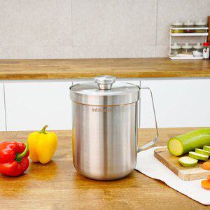 [인블룸] 완벽밀폐 스텐 음식물 쓰레기통 3L