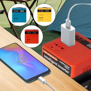 듀얼 USB 리튬 배터리 인버터 디월트 마키타 S2E6 QC 300W 전력 DC 18V 21V AC 220V
