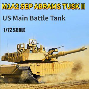 건담 MENG 조립 모델 1/72 미국 메인 배틀 탱크 M1A2 SEP ABRAMS TUSK II 키트 밀리터리 취미 컬렉션 DIY 7