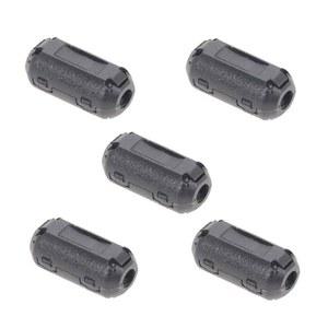 EMI RFI 노이즈 억제 케이블 페라이트 코어 필터 탈착식 5pcs 3.5MM 블랙 플라스틱 클립