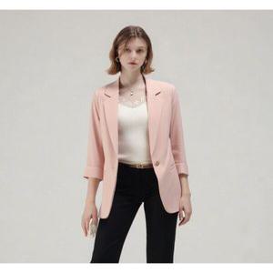 [예쎄 오피스](예쎄) 원버튼 7부소매 루즈핏 간절기 자켓(S5SJK050A)