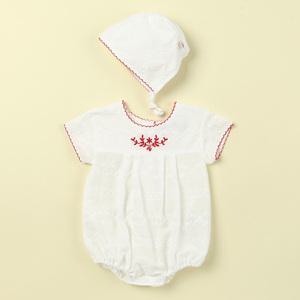 [롯데백화점]타티네쇼콜라 (출산 백일,돌선물)플레르자수슈트SET TTNMBO045W