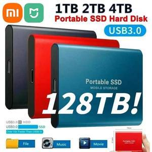 호환 샤오미 Mijia 휴대용 2TB SSD 4TB 16TB 외장형 하드 드라이브 Type-C USB 3.0 노트북고속 8TB 하드디
