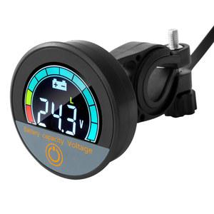 전압 100V 원형 LED 디지털 케이블, 자동차 측정기 10 표시기 자전거 100V,