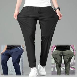 남자 가벼운 여름 밴딩 슬랙스 스판 팬츠 편한 구김없는 냉장고 정장 바지