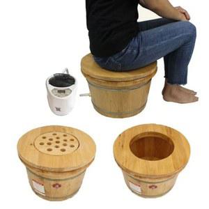 히말라야소금 좌욕기 나무 난방 좌훈기 목욕통 건식 족욕통 암염