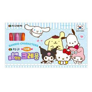 [JHP555RT_52GP]생활필수 크레 손에 묻지 않는 크레용 12색