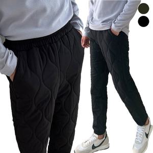 남성 퀼팅 누빔 패딩바지 조거팬츠 방한 겨울바지