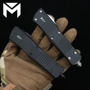 MICRO EDC 헬하운드 컴뱃 TROO OTF 돈 칼 블랙 D2 스틸 블레이드 경도 항공 알루미늄 핸들 MT 햄 휴대용