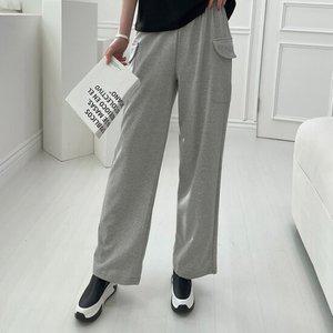 [모니카룸] (55~77)(빅사이즈)와이드 포켓 쭈리 팬츠